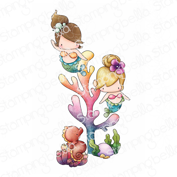 Stamping Bella - Little Cutie Mermaids and Seahorse 