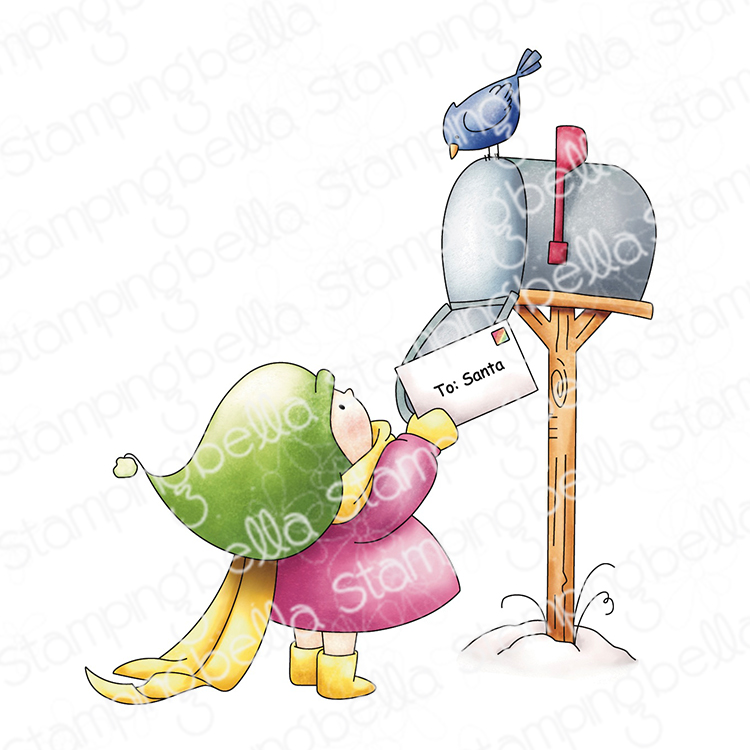 **NEW* - Stamping Bella - Bundle Girl Sending a Letter to Santa