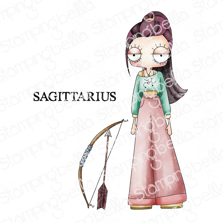 **NEW* - Stamping Bella - Oddball Zodiac Sagittarius (3 stamps included)