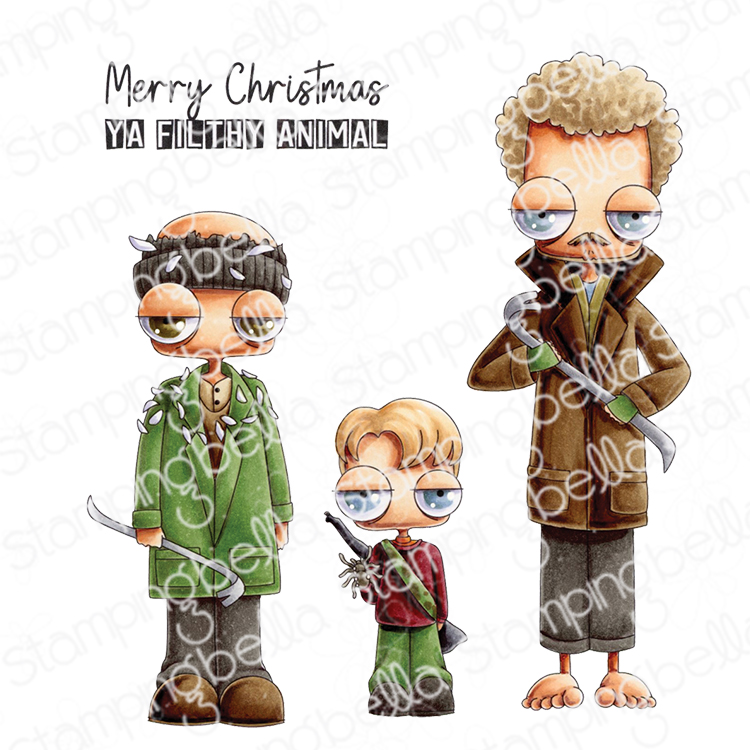 **NEW* - Stamping Bella - Christmas Alone Oddballs (set of 4 stamps)