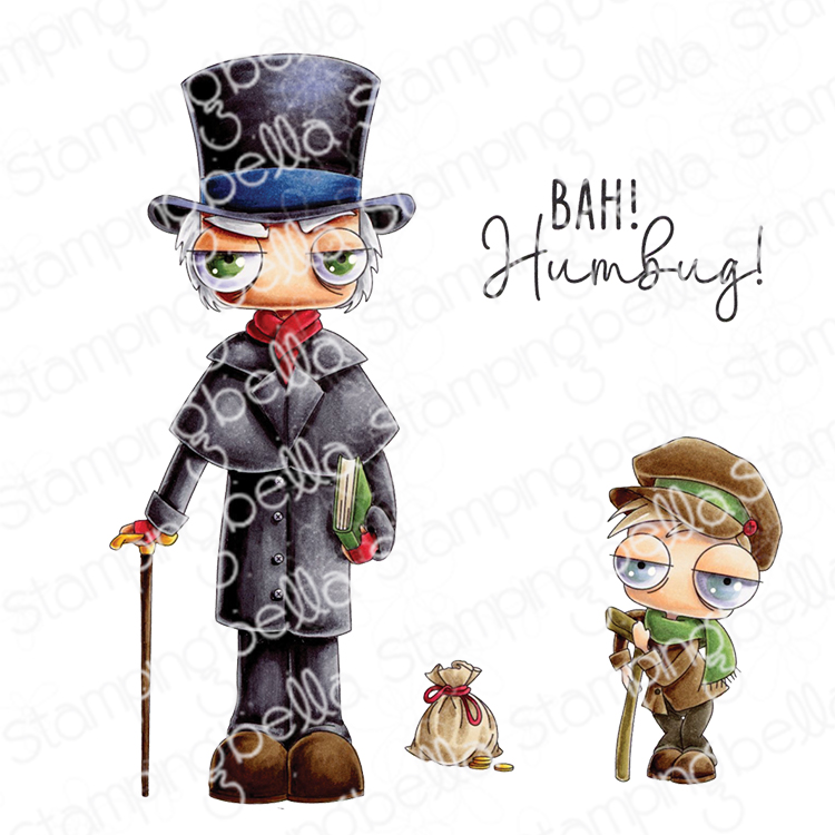 **NEW* - Stamping Bella - Oddball Ebenezer Scrooge & Tiny Tim (set of 4 stamps)