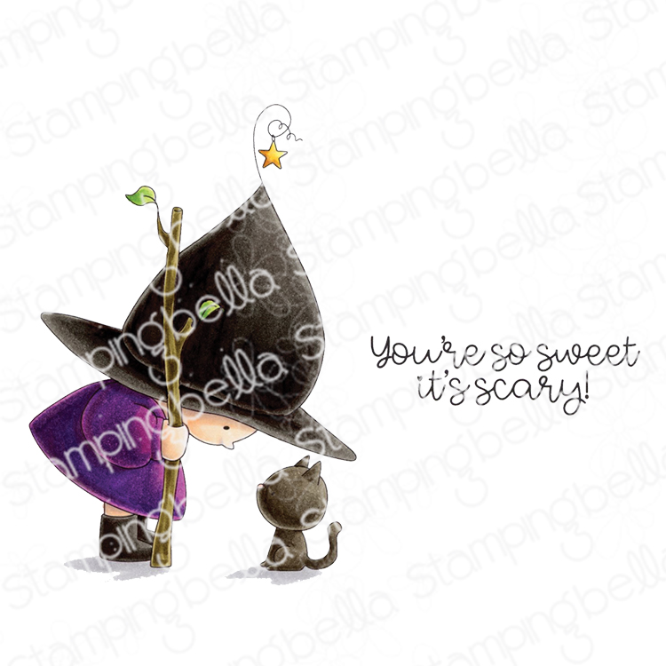 **NEW* - Stamping Bella - Bundle Girl Witchy and Kitty (set of 2 stamps)