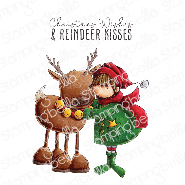**NEW* - Stamping Bella - Tiny Townie Rita's Reindeer Snuggle (set of 2 stamps)
