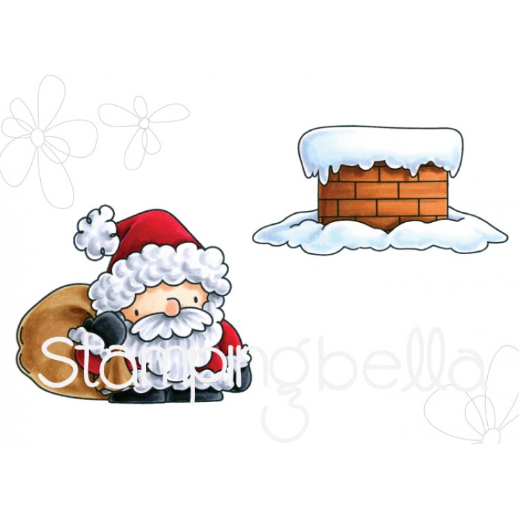 Stamping Bella - LITTLE BITS christmas collection Santa and his CHIMNEY