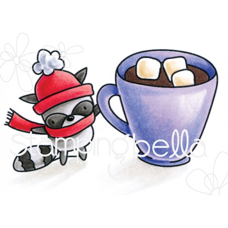 Stamping Bella - THE LITTLES WINTER COLLECTION: MR. RACCOON LOVES HOT CHOCOLATE
