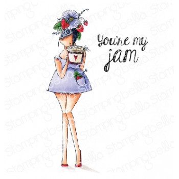 Stamping Bella - CURVY GIRL loves jam rubber stamp
