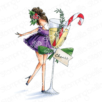 Stamping Bella - CURVY GIRL WITH BUBBLY RUBBER STAMP