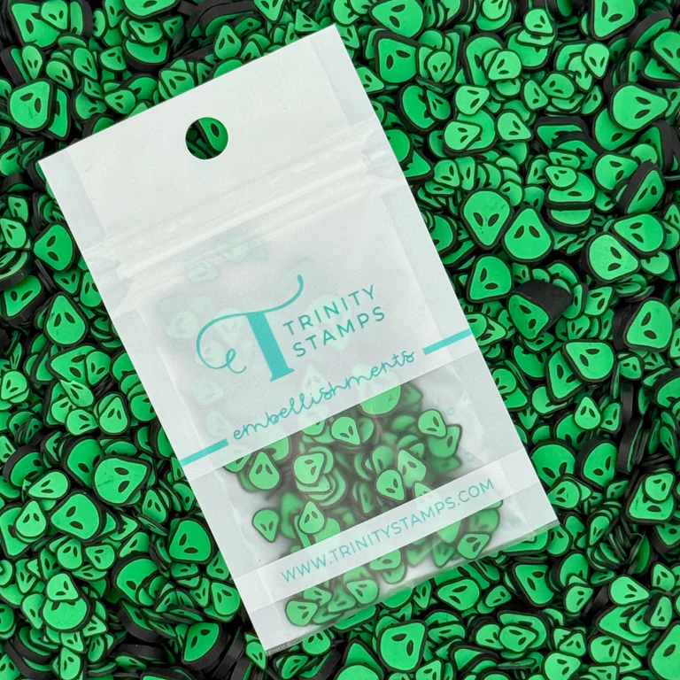 Trinity Stamps - Green Invasion Clay Embellishment Mix