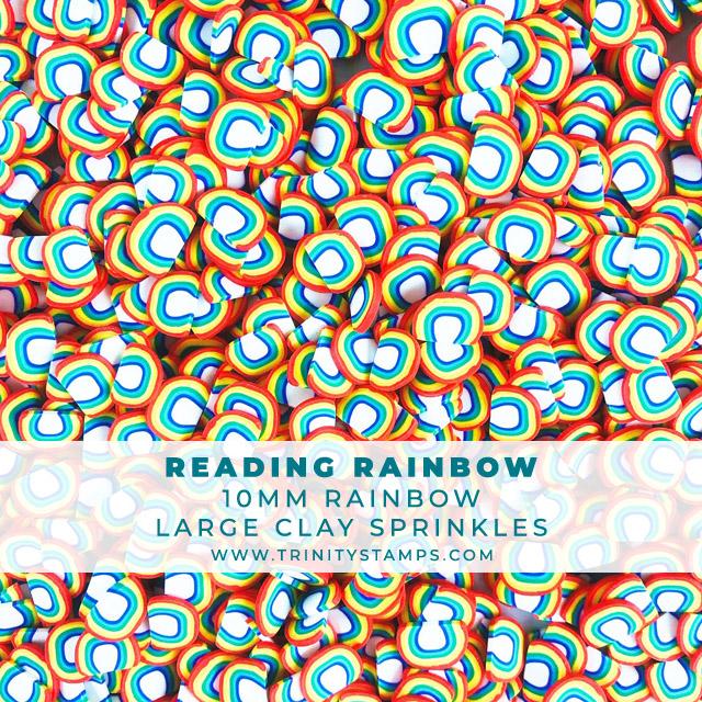Trinity Stamps - Reading Rainbow- 10mm Clay Rainbow Sprinkles