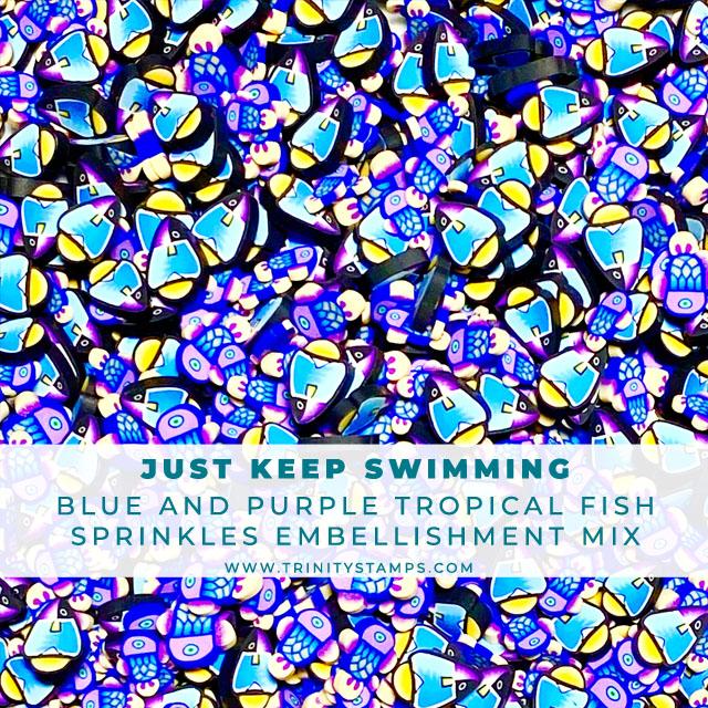Trinity Stamps - Just Keep Swimming- Clay Fish Sprinkles Embellishment Mix
