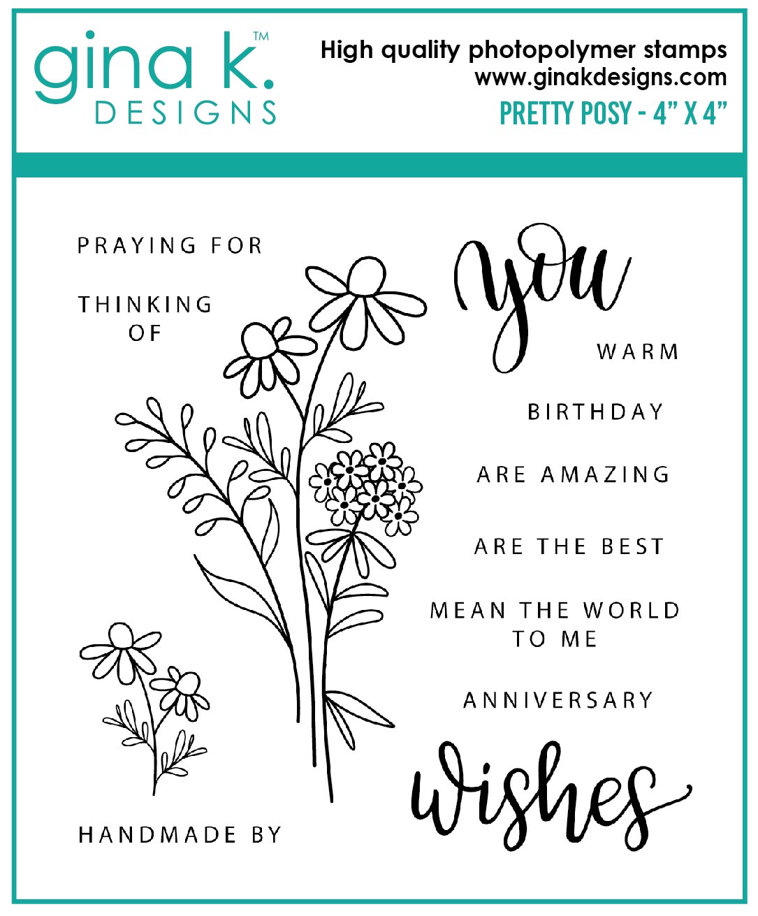 Gina K Designs - Pretty Posy MINI - STAMPS