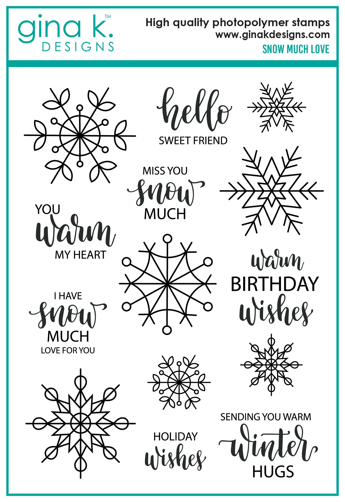 Gina K Designs - Snow Much Love - STAMPS