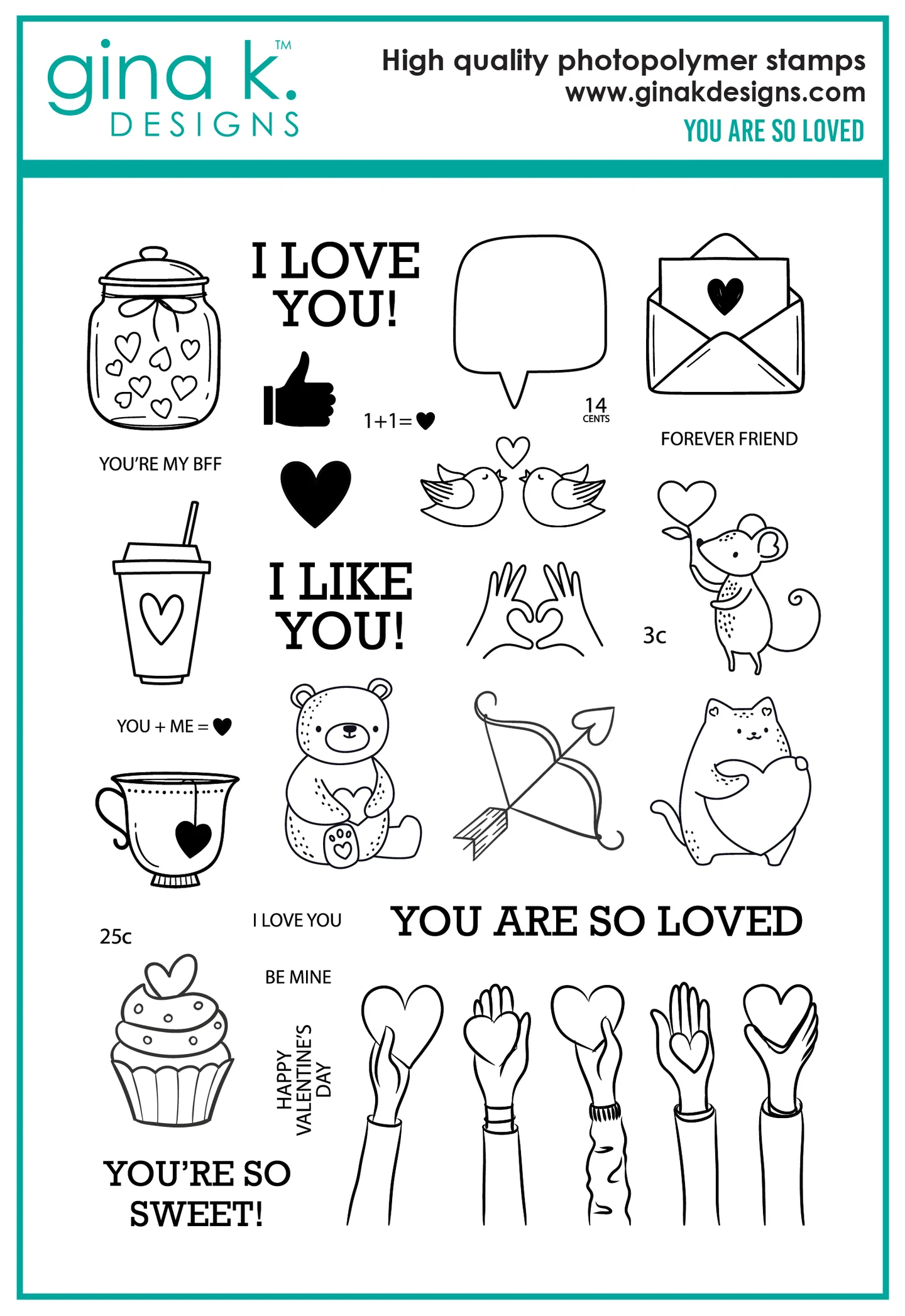 Gina K Designs - You Are So Loved - STAMPS