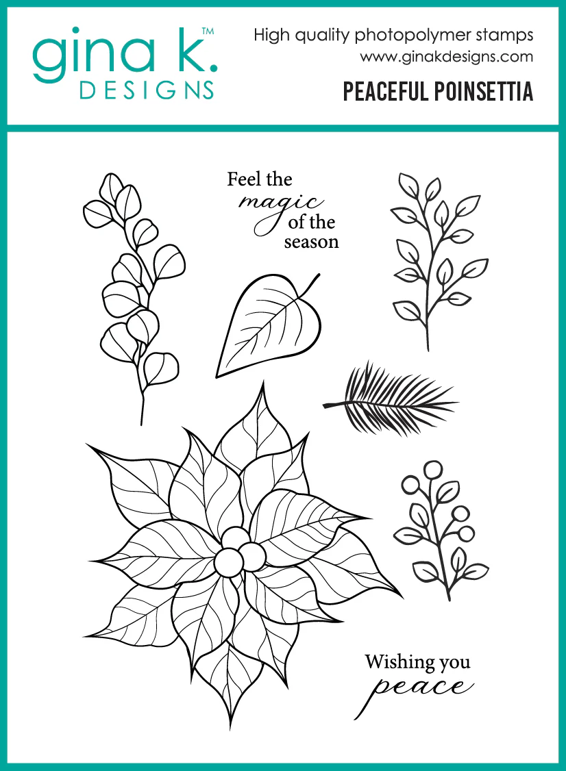 **NEW* - Gina K Designs - Peaceful Poinsettia - STAMPS