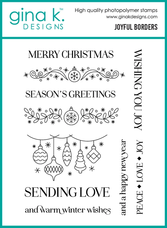 *NEW* - Gina K Designs - Joyful Borders - STAMPS