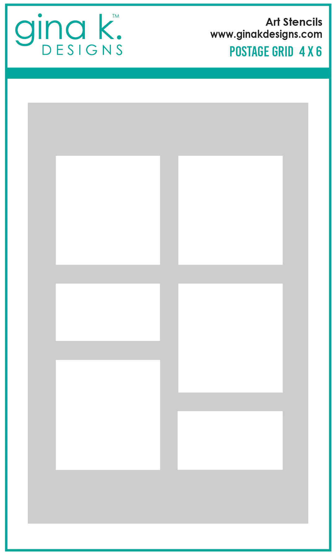 Gina K Designs - Postage Grid - STENCIL