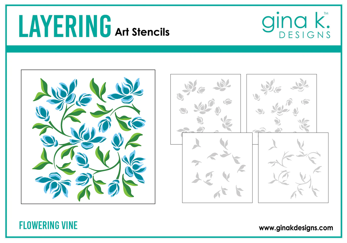 Gina K Designs - Flowering Vine - STENCILS