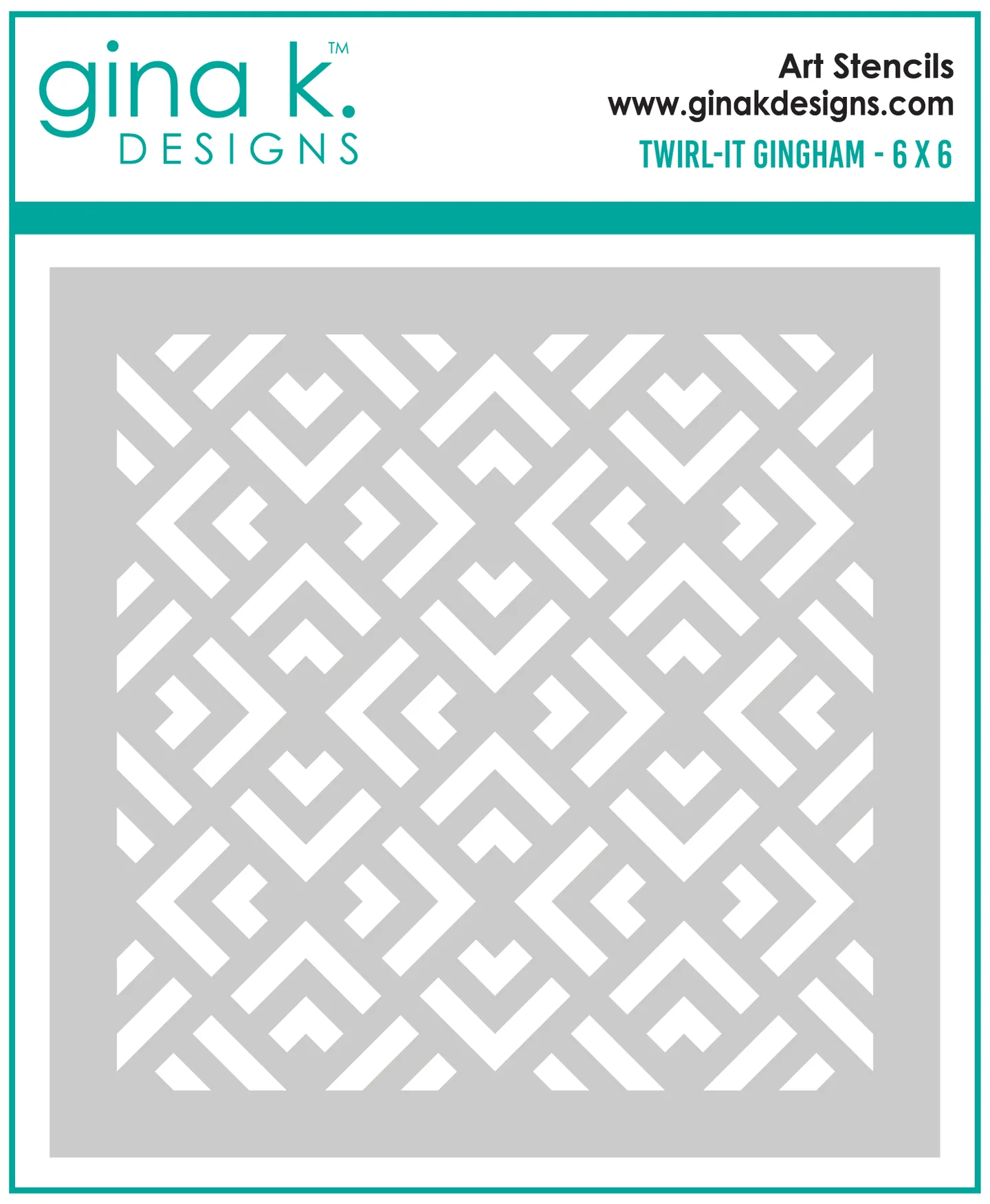Gina K Designs - Twirl it Gingham - STENCIL