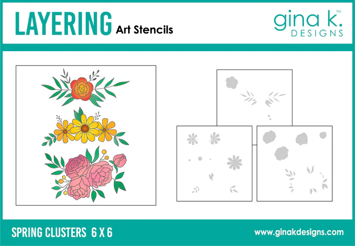 Gina K Designs - Spring Clusters - STENCIL (SB1)