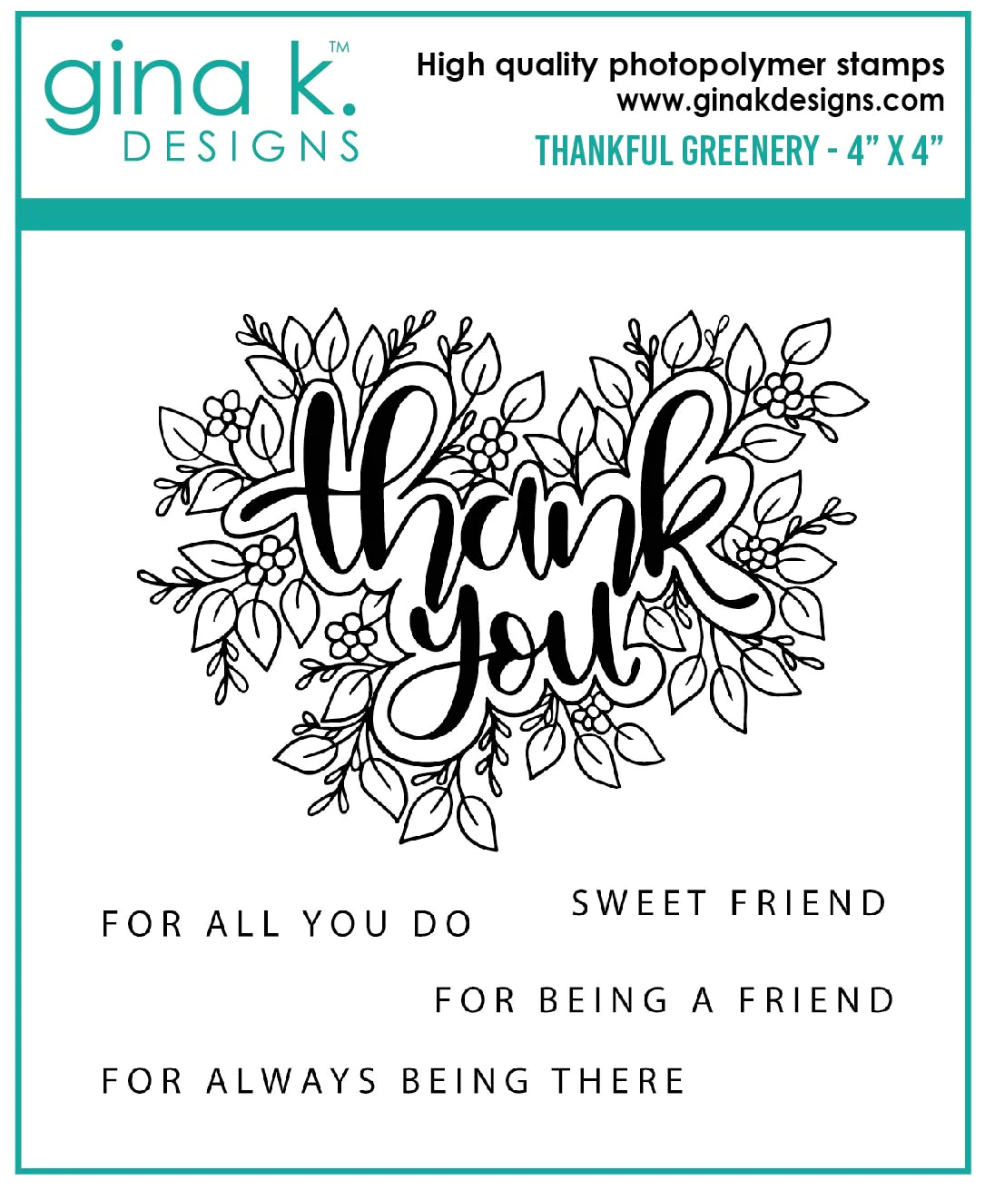 Gina K Designs - Thankful Greenery MINI - STAMPS
