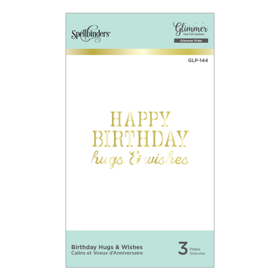 Spellbinders - Birthday Hugs & Wishes Glimmer Hot Foil Plate