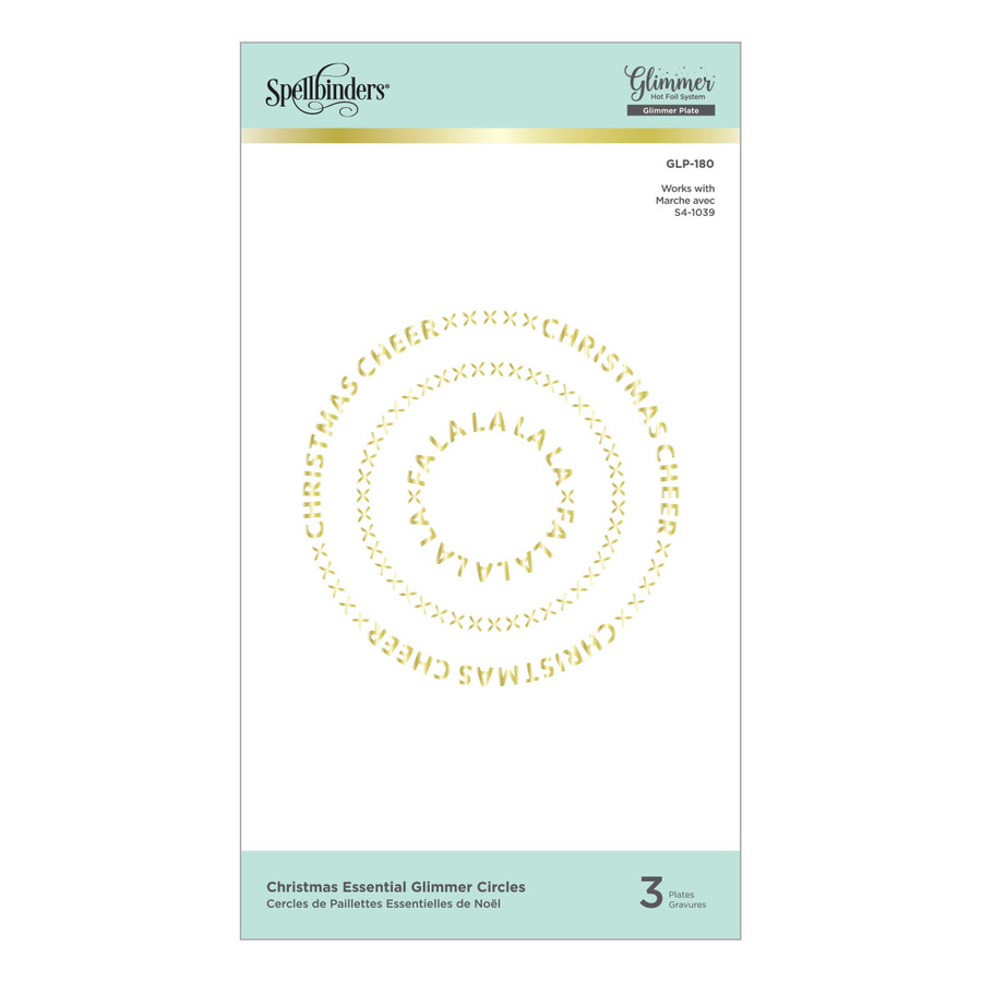 Spellbinders - Christmas Essential Glimmer Circles Glimmer Hot Foil Plate from Sparkling Christmas Collection