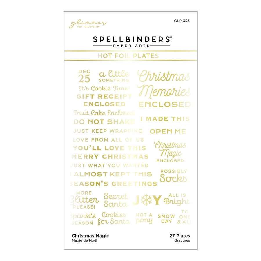 Spellbinders - Christmas Magic Glimmer Hot Foil Plate from the Tinsel Time Collection