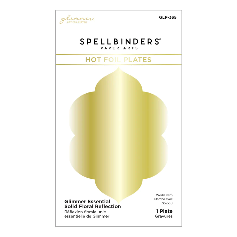 Spellbinders - GLIMMER ESSENTIAL SOLID FLORAL REFLECTION GLIMMER HOT FOIL PLATE FROM THE FLORAL REFLECTION COLLECTION