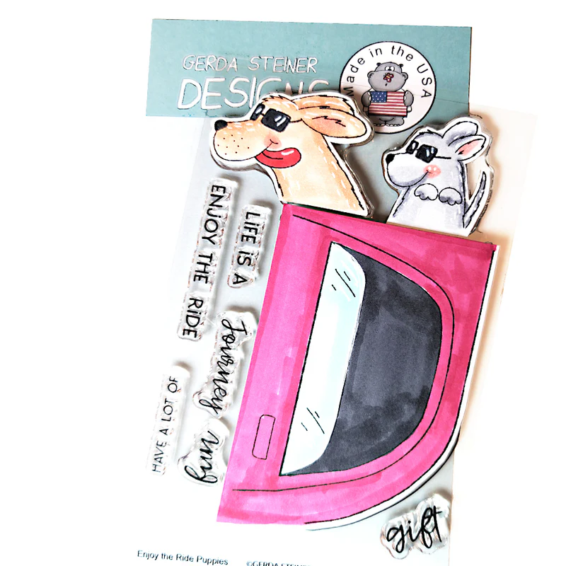 Gerda Steiner - Enjoy the ride - 4x6 Clear Stamp Set