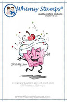 Whimsy Stamps - Happy Cupcake - Krista Heij-Barber