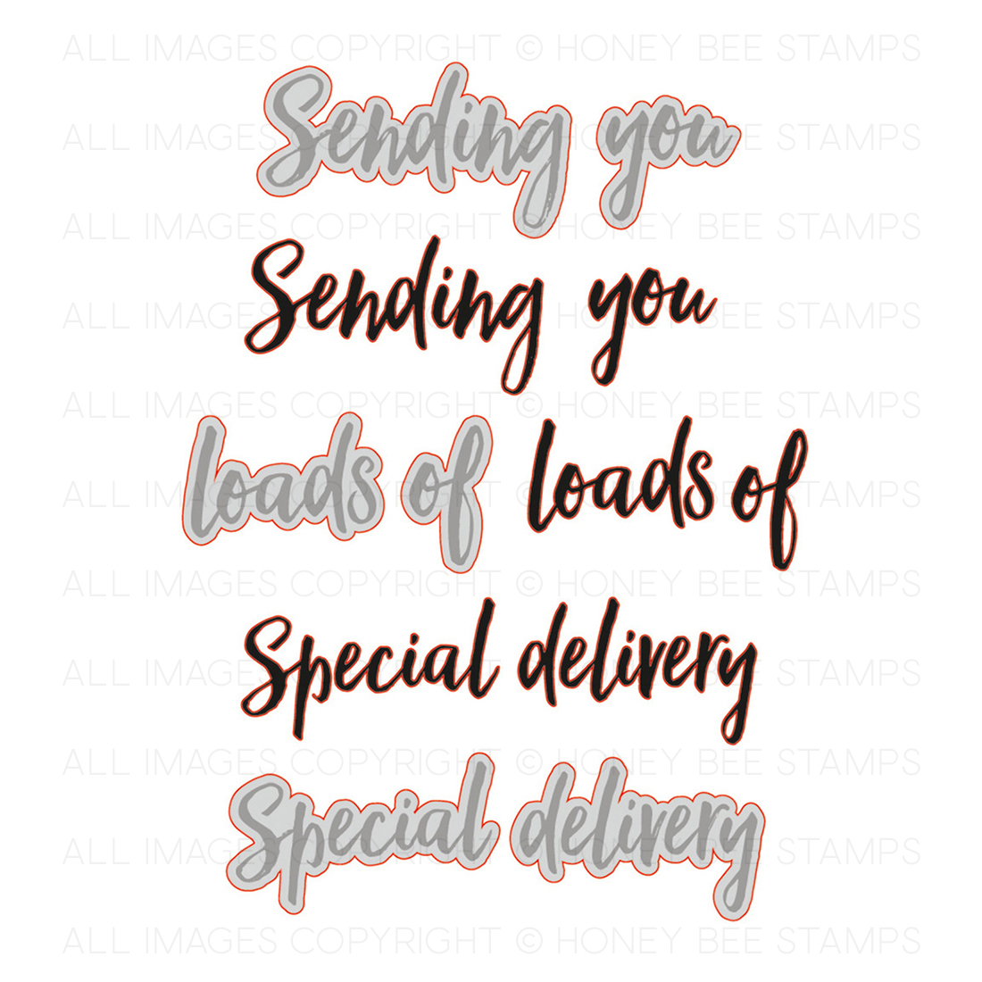 Honey Bee Stamps - Sending You Sentiments | Honey Cuts | Steel Craft Dies