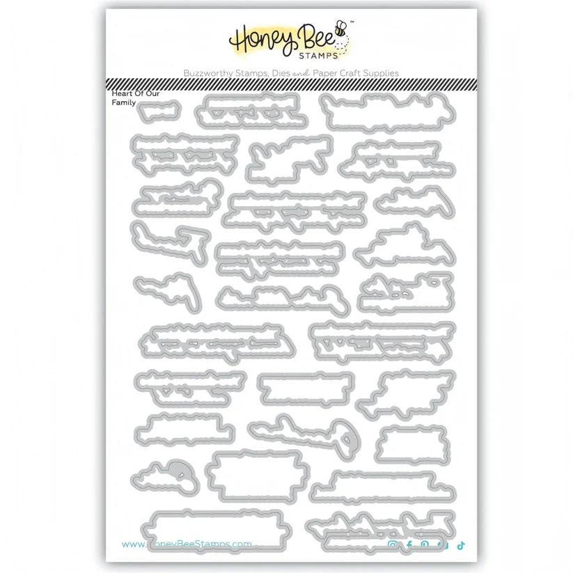 **NEW* - Honey Bee - Heart Of Our Family - Honey Cuts Coordinating Dies