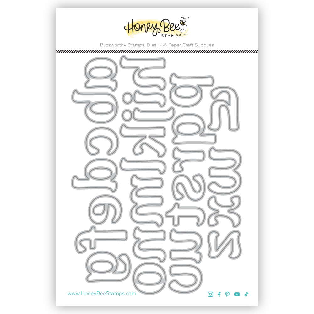 Honey Bee - BEE Playful Lowercase Alphabet Honey Cuts