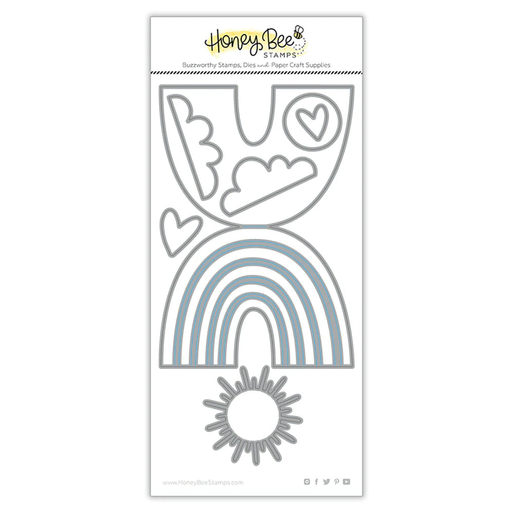 Honey Bee - Rainbow Builder A2 Card Base | Honey Cuts