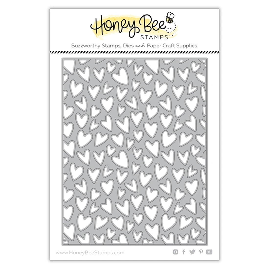 Honey Bee - Whimsical Hearts A2 Cover Plate | Honey Cuts