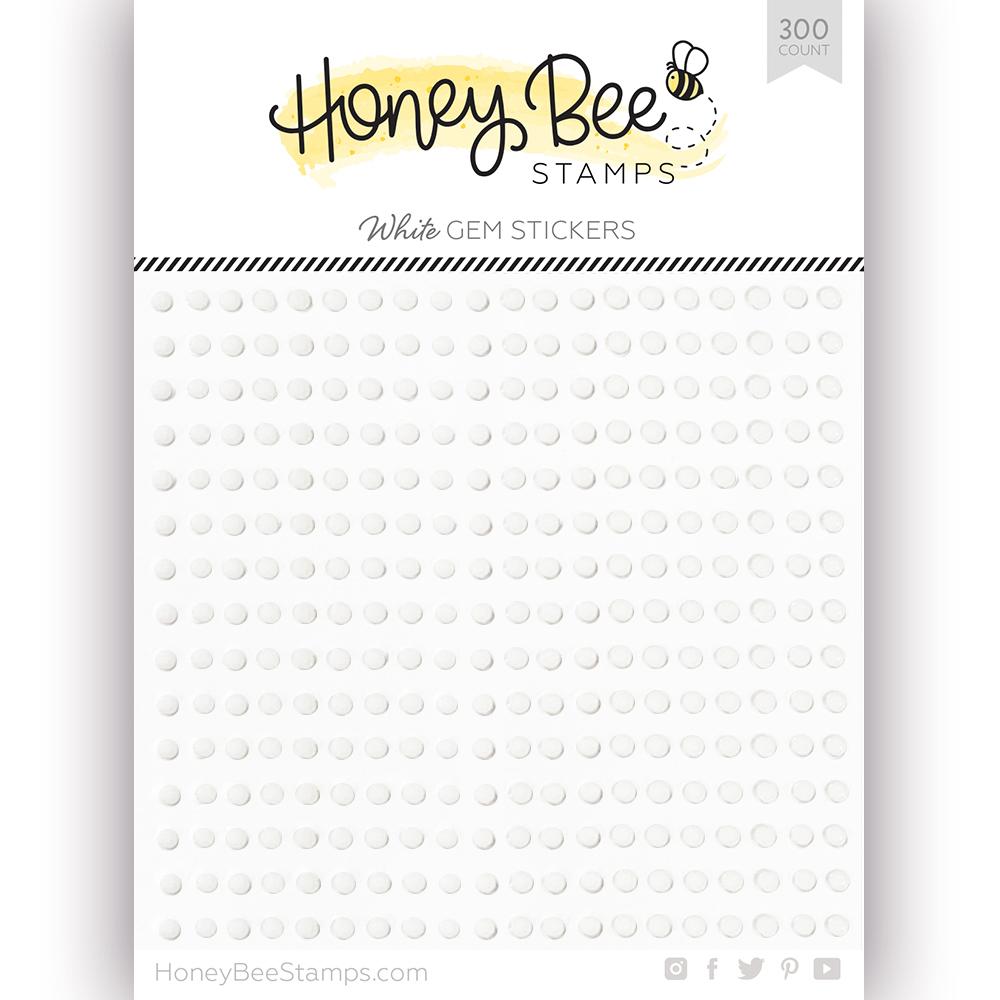 Honey Bee - White Gem Stickers | 300 Count