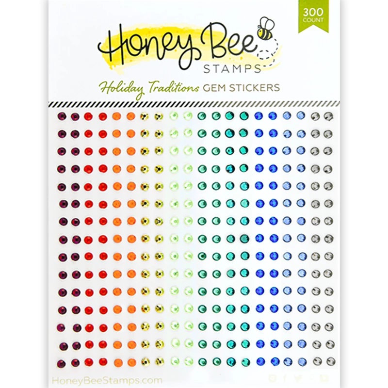 Honey Bee - Holiday Traditions Gem Stickers | 300 Count