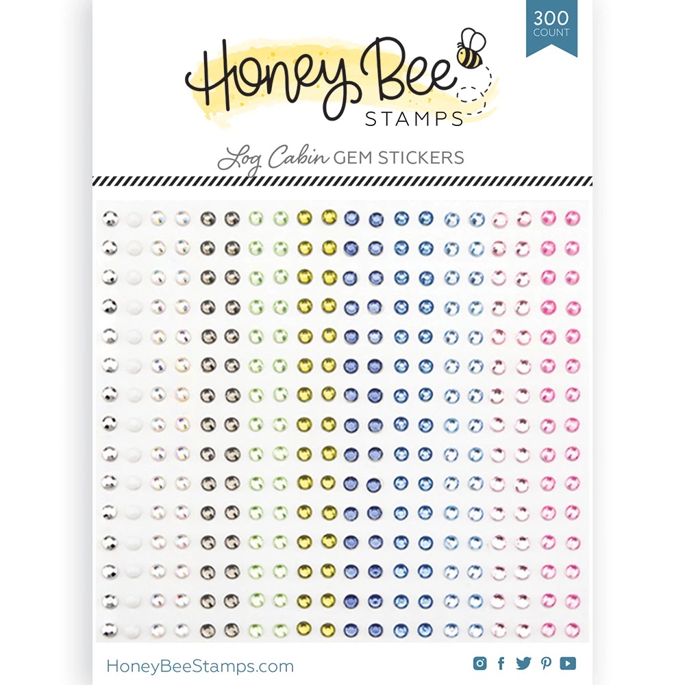 Honey Bee - Log Cabin Gem Stickers | 300 Count