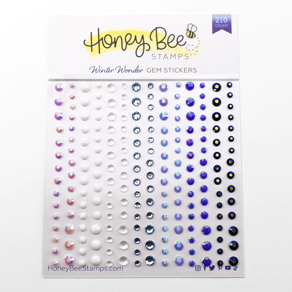 Honey Bee - Winter Wonder Gem Stickers - 210 Count