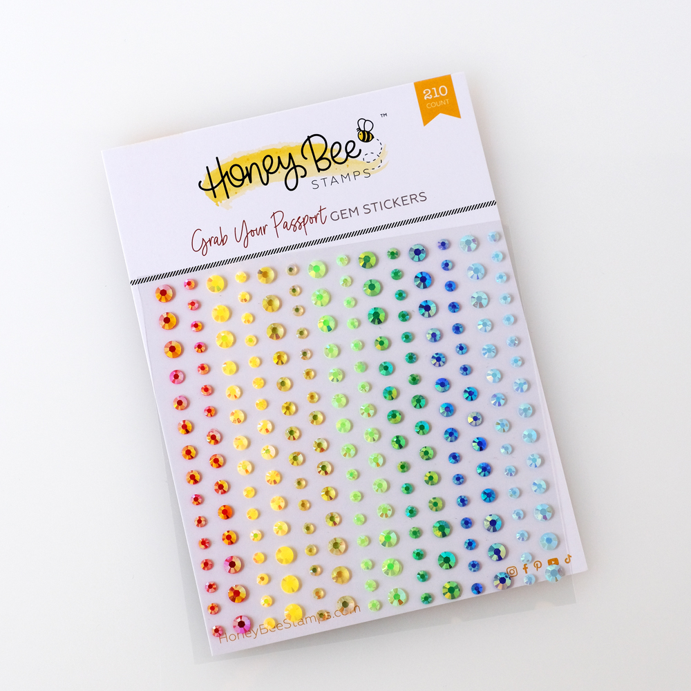 Honey Bee - Grab Your Passport Gem Stickers - 210 Count