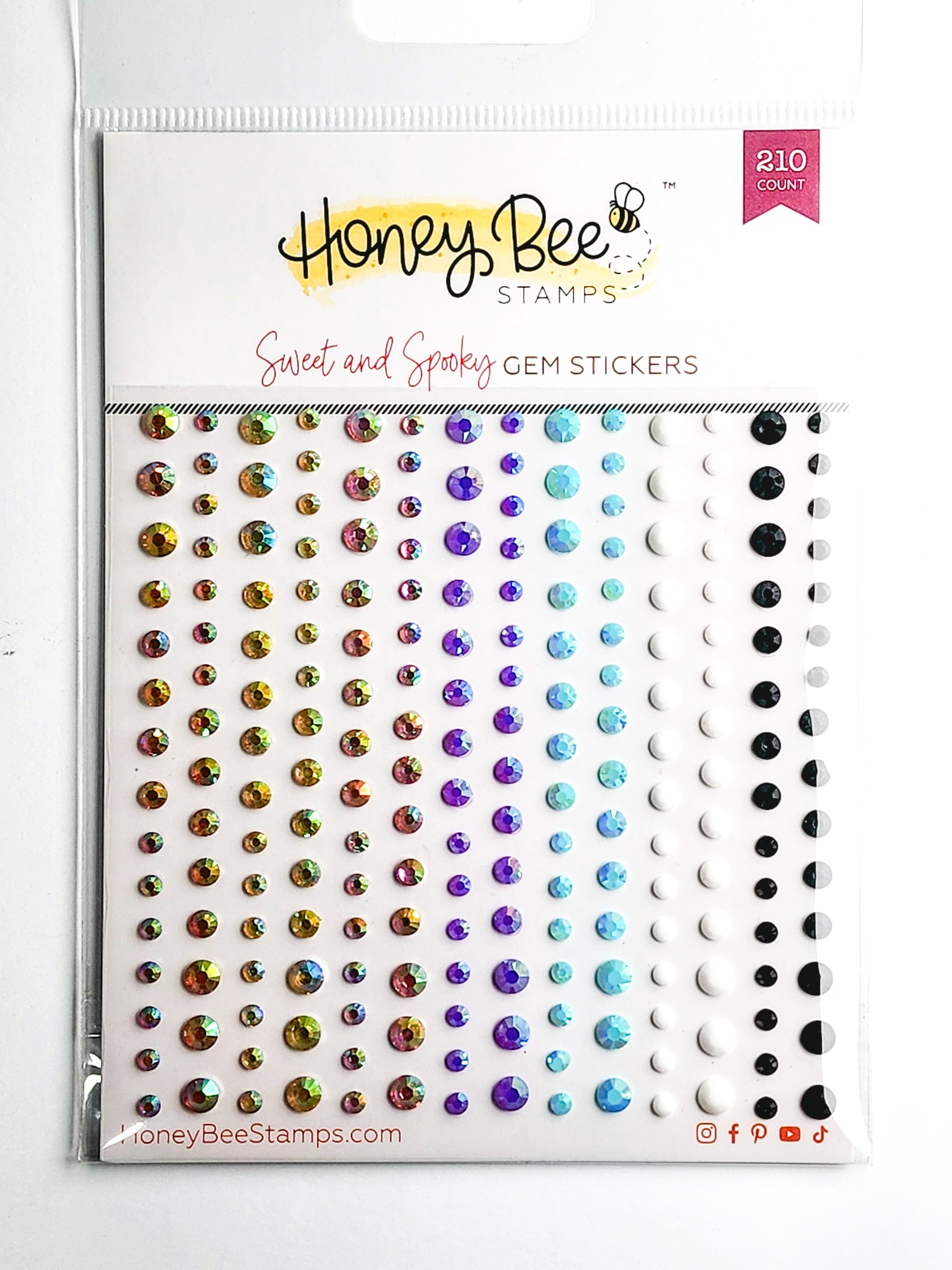 Honey Bee - Sweet & Spooky Gems Stickers - 210 Count