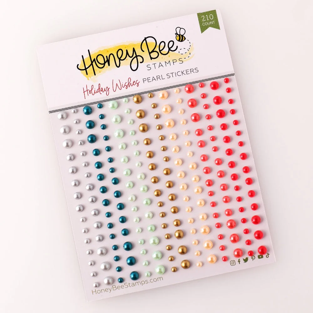 Honey Bee - Holiday Wishes Pearls - Pearl Stickers - 210 Count