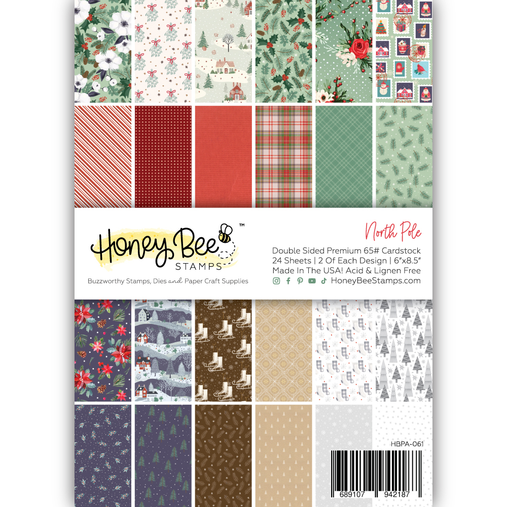 Honey Bee - North Pole Paper Pad 6x8.5 - 24 Double Sided Sheets