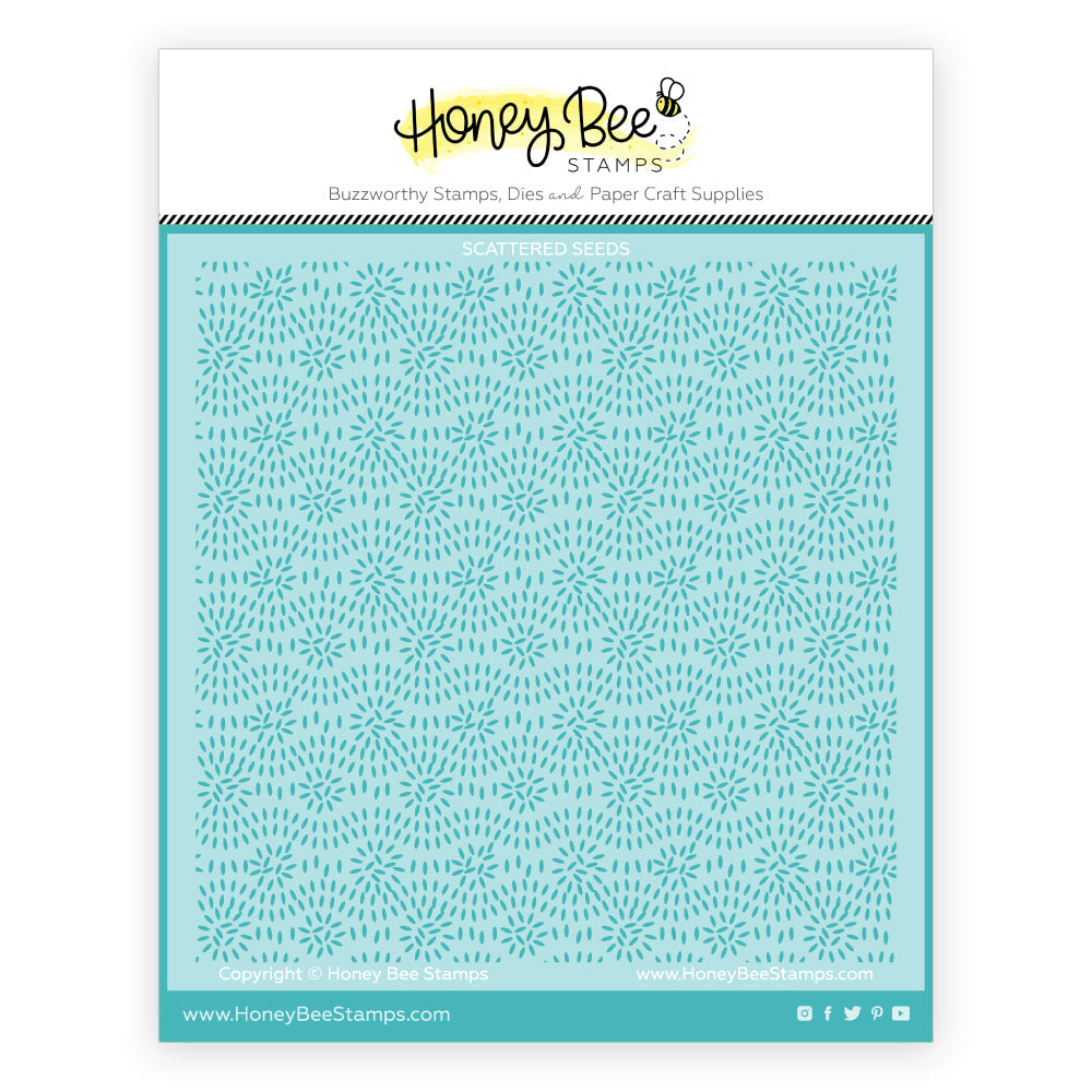 Honey Bee - Scattered Seeds | Background Stencil
