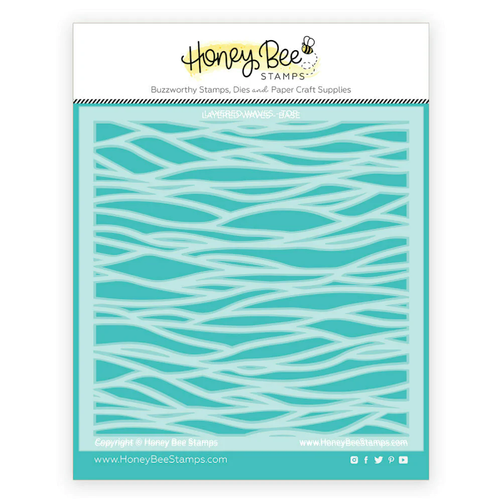 Honey Bee - Layered Waves - Set of 2 Layering Stencils