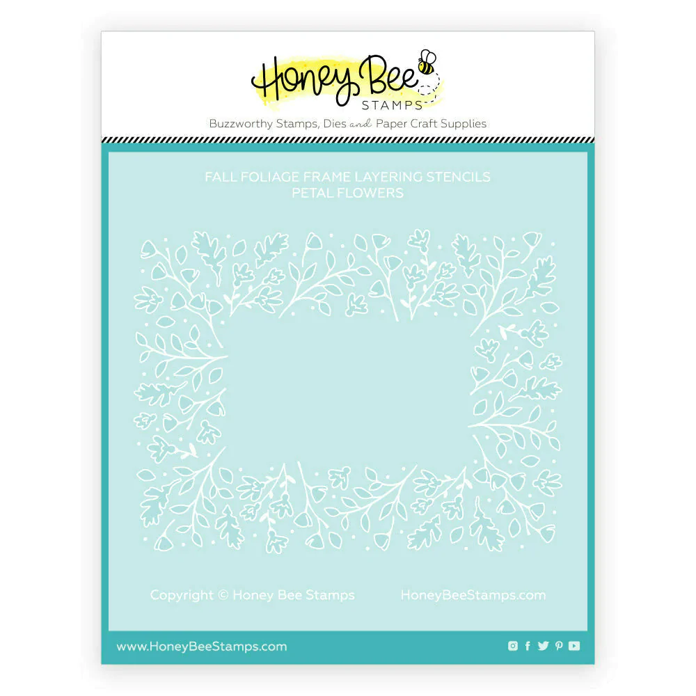 Honey Bee - Fall Foliage Frame - Set of 4 Coordinating Stencils