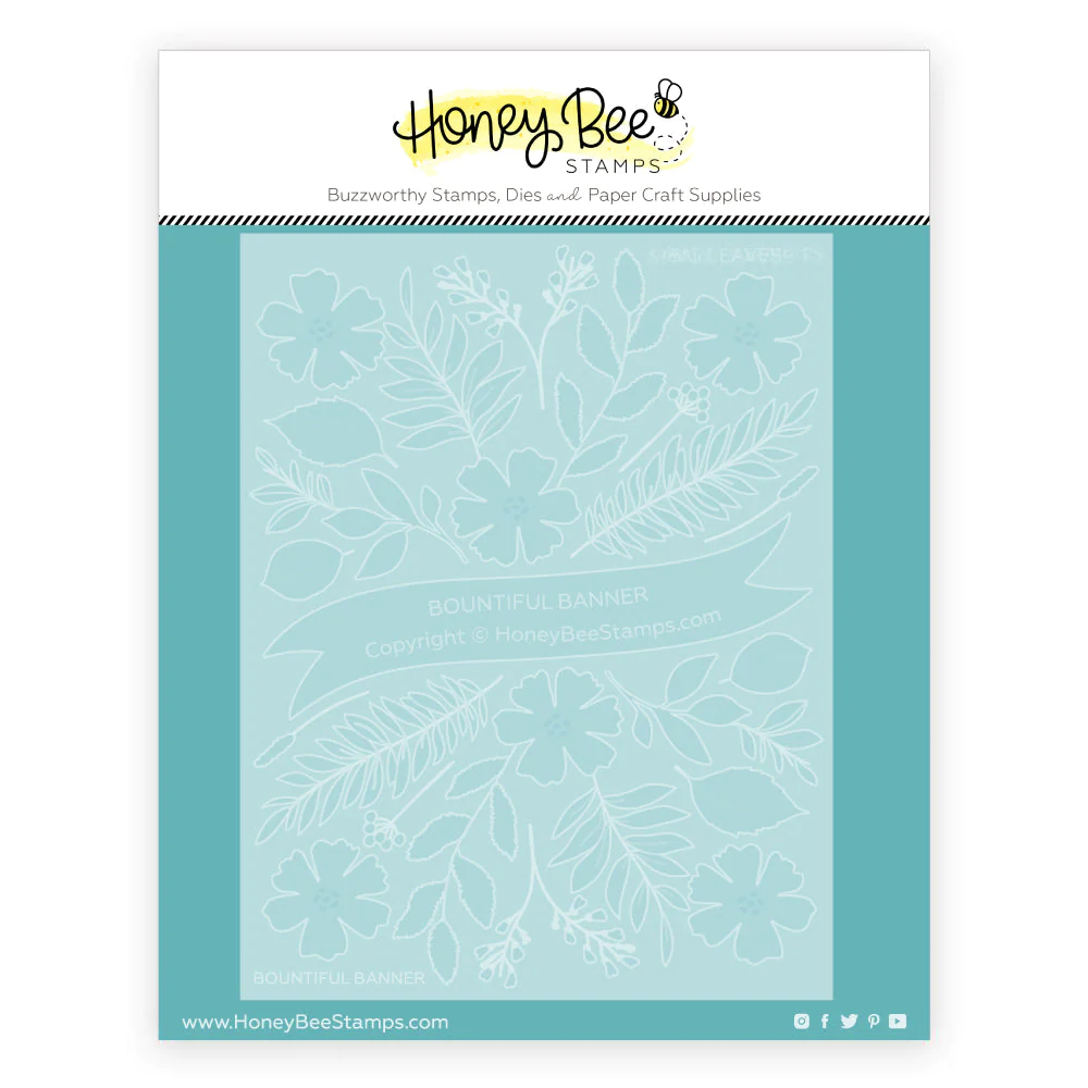 Honey Bee - Bountiful Banner - Set Of 6 Coordinating Stencils