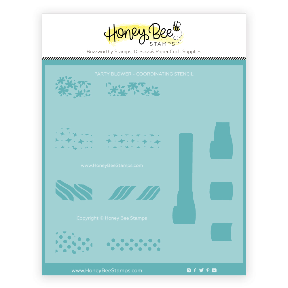 Honey Bee - Party Blower - Coordinating Stencil