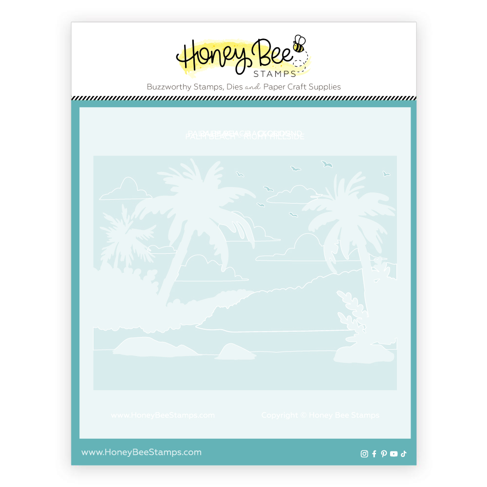 Honey Bee - Palm Beach - Set of 6 Coordinating 6x6" Stencils