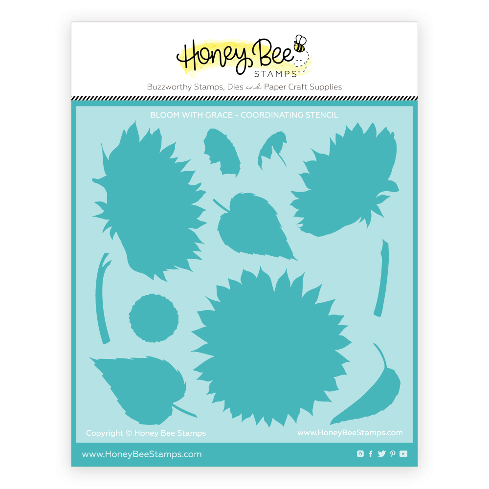 Honey Bee - Bloom With Grace - Coordinating Stencil